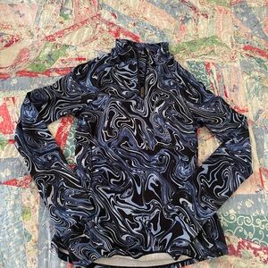 Lululemon Athletica super rare shibori quarter zip workout top.